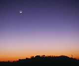 Moon and Mercury at Sunset