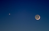 A Young Moon and Venus