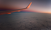 Into the Night - Sunset from 39,000 ft.